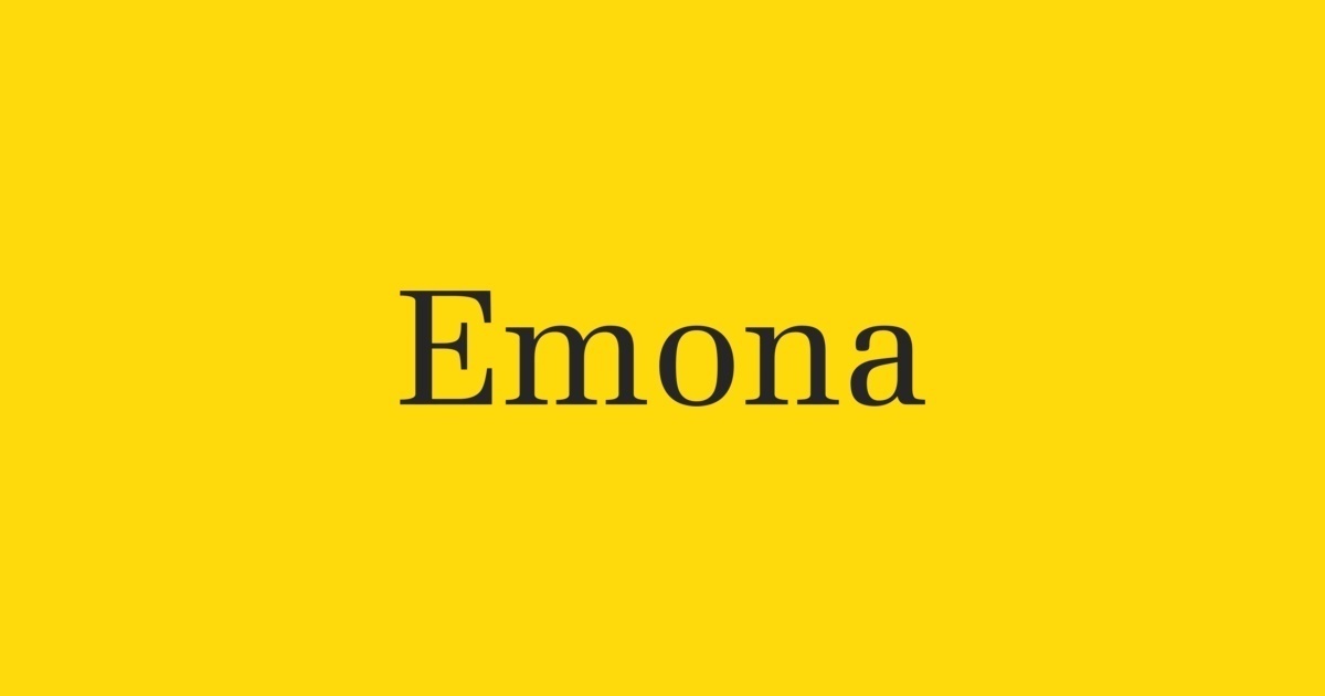 Ejemplo de fuente Emona Cond Bold Italic