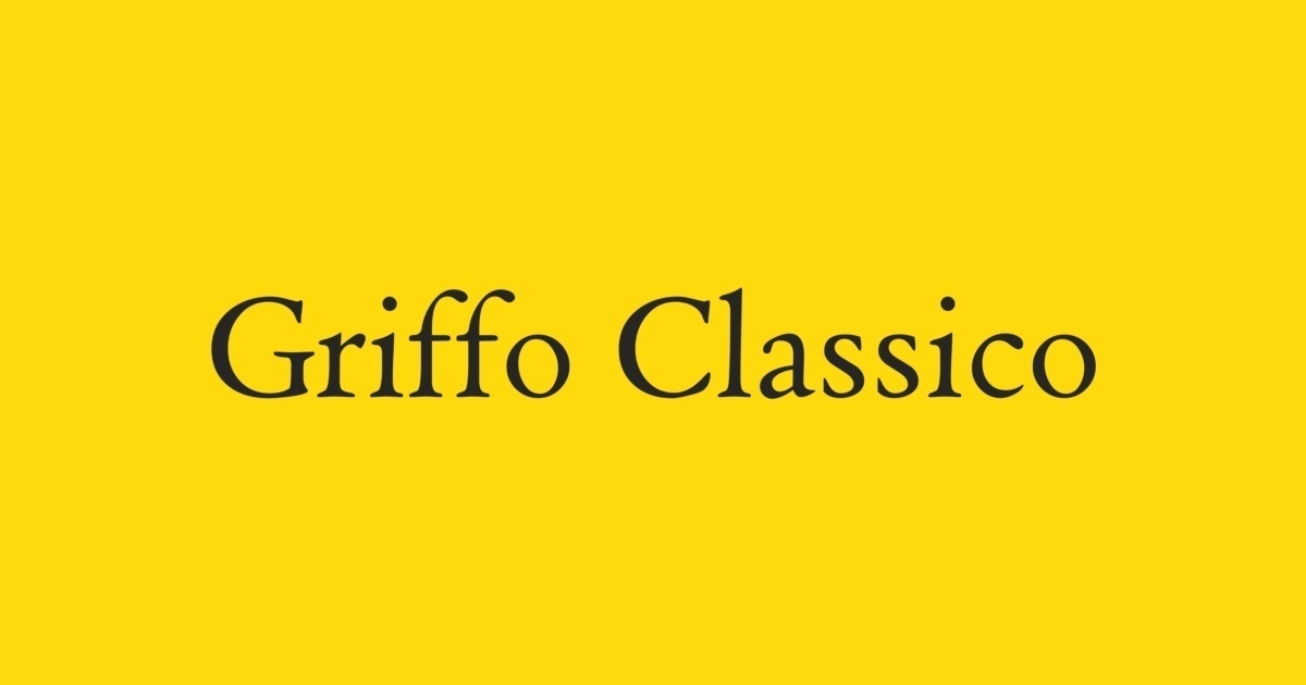 Ejemplo de fuente Griffo Classico Regular