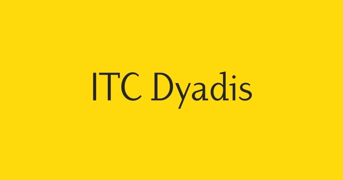 Ejemplo de fuente ITC Dyadis Medium