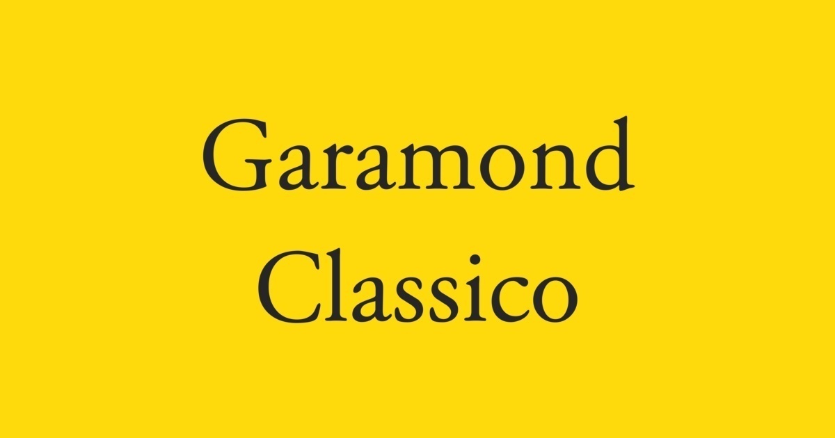 Ejemplo de fuente Garamond Classico