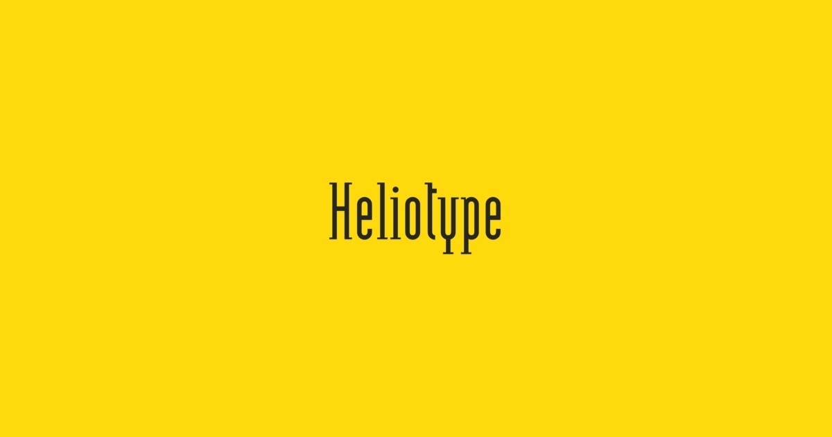 Ejemplo de fuente Heliotype