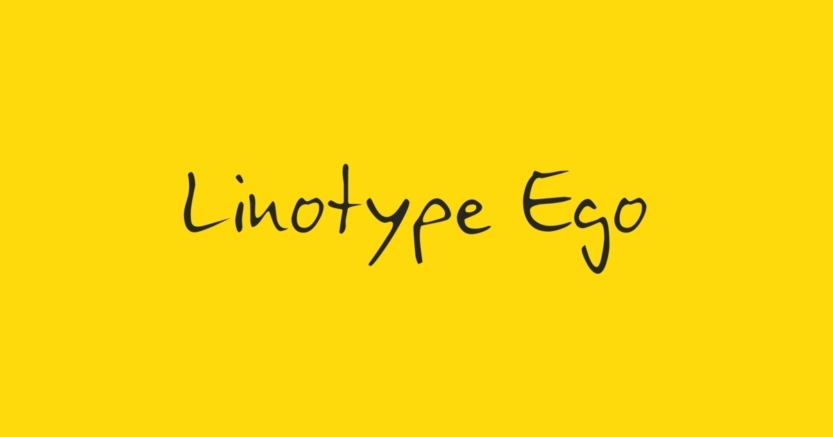 Ejemplo de fuente Linotype Ego