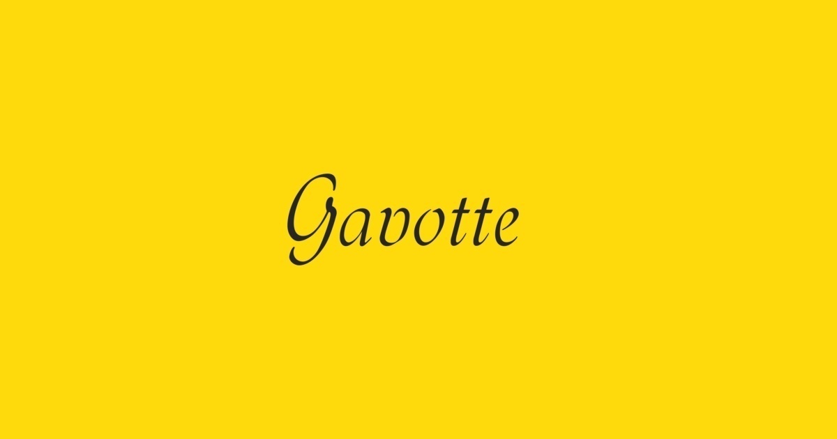 Ejemplo de fuente Gavotte