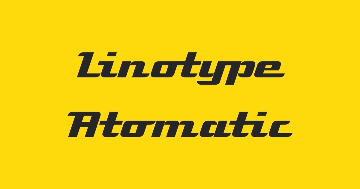 Ejemplo de fuente Linotype Atomatic Regular