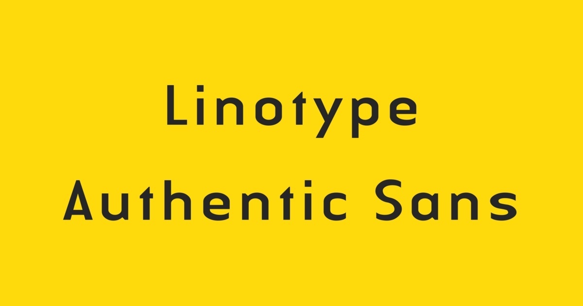 Ejemplo de fuente Linotype Authentic Sans