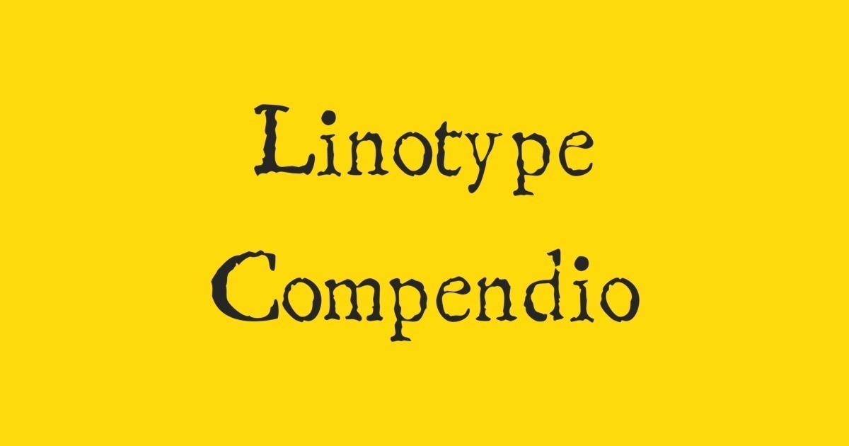 Ejemplo de fuente Linotype Compendio