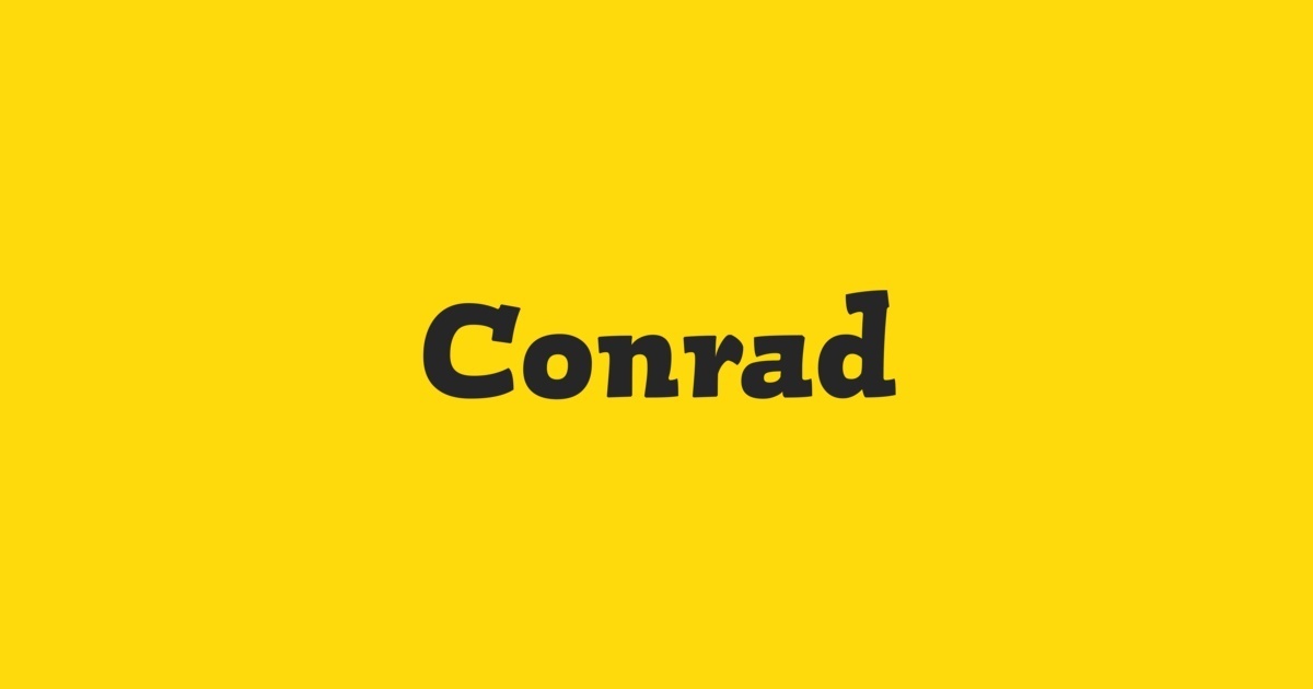 Ejemplo de fuente Conrad Extra Bold
