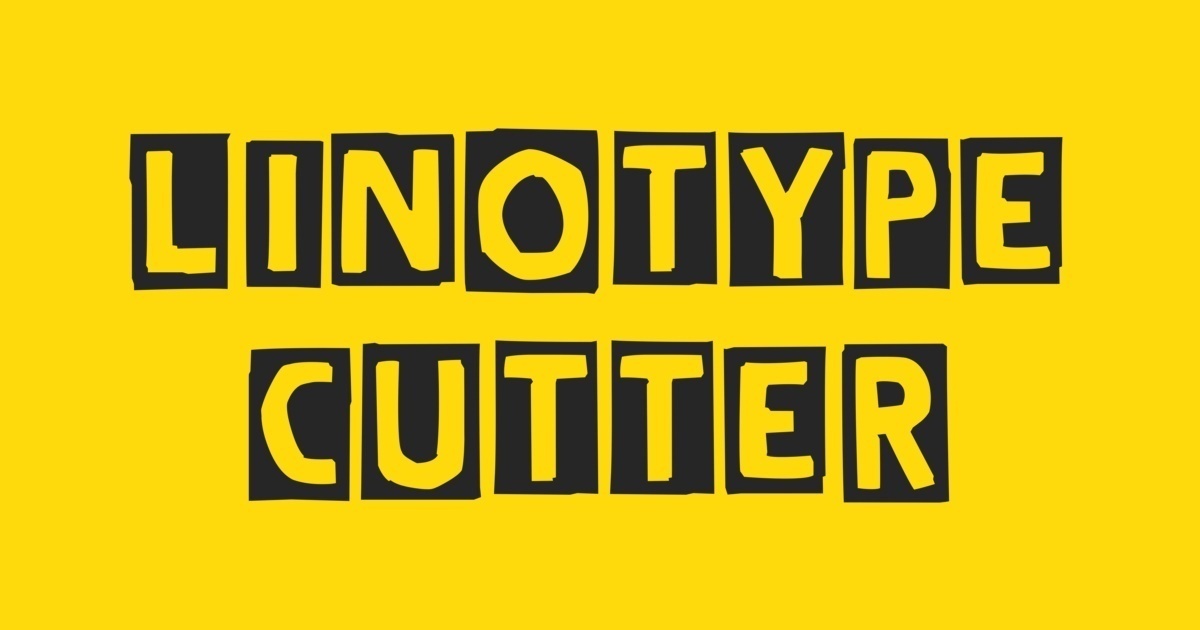 Ejemplo de fuente Linotype Cutter