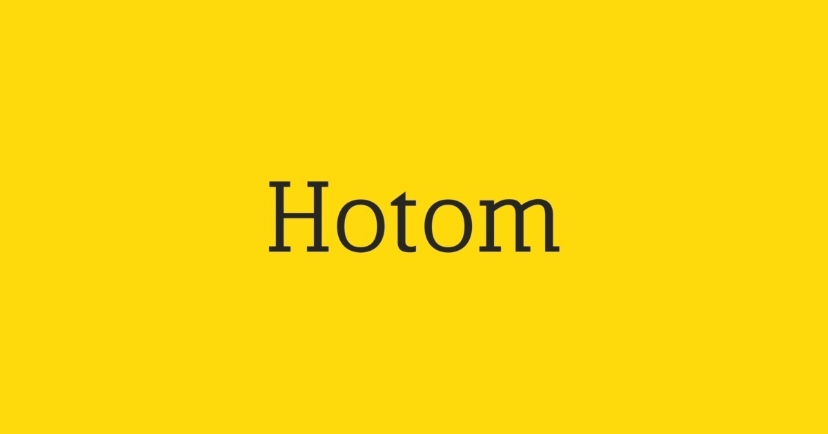 Ejemplo de fuente HoTom Regular