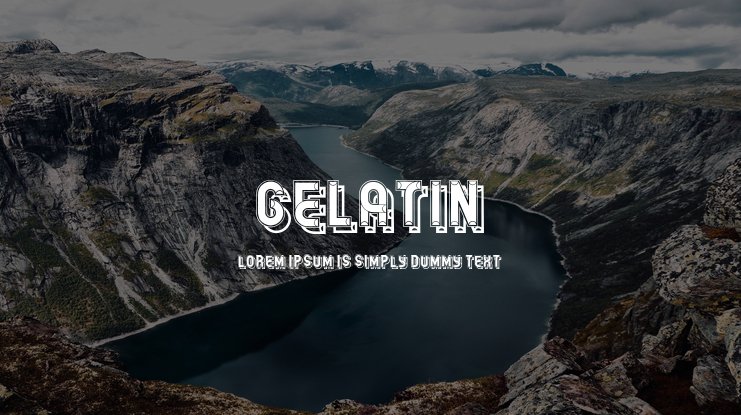 Ejemplo de fuente Gelatin Italic