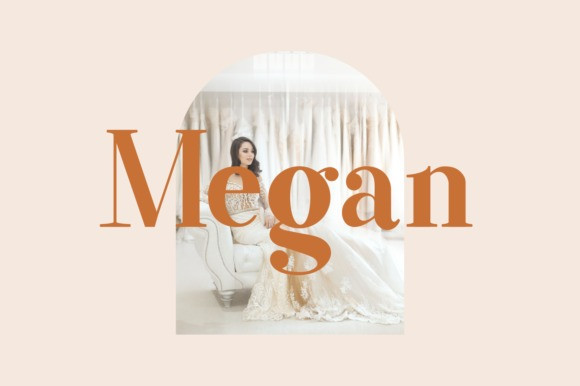 Ejemplo de fuente Megan Regular