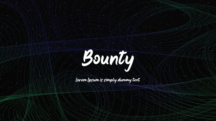 Ejemplo de fuente Bounty Regular