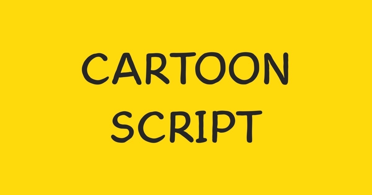 Ejemplo de fuente Cartoon Script Regular