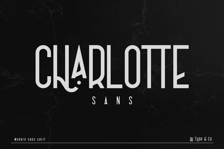 Ejemplo de fuente Charlotte Sans Bold