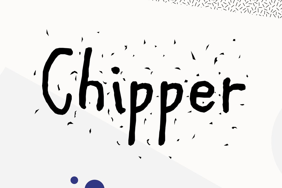 Ejemplo de fuente Chipper Let Plain