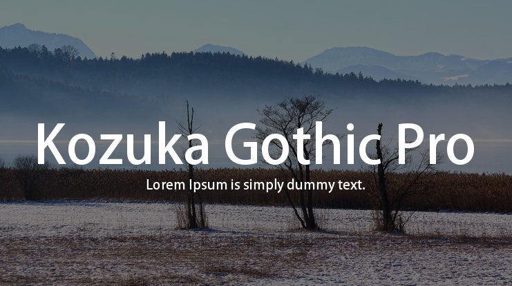 Ejemplo de fuente Kozuka Gothic Pro Regular