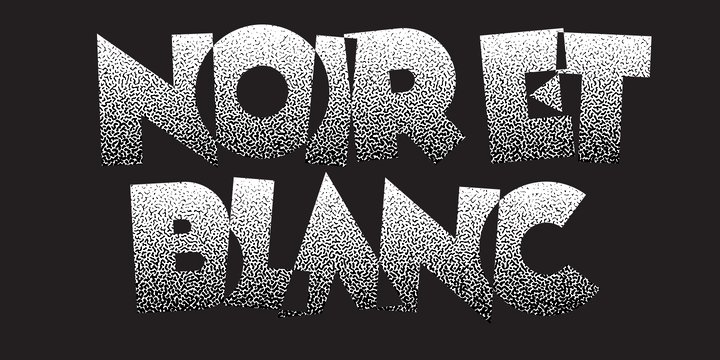 Ejemplo de fuente Noir et Blanc Italic