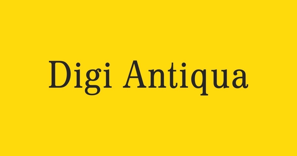 Ejemplo de fuente Digi Antiqua Light Condensed