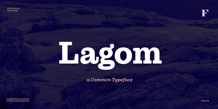 Ejemplo de fuente Lagom Extra light Italic