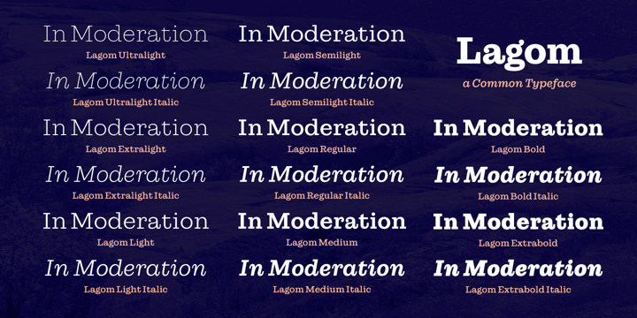 Ejemplo de fuente Lagom Medium