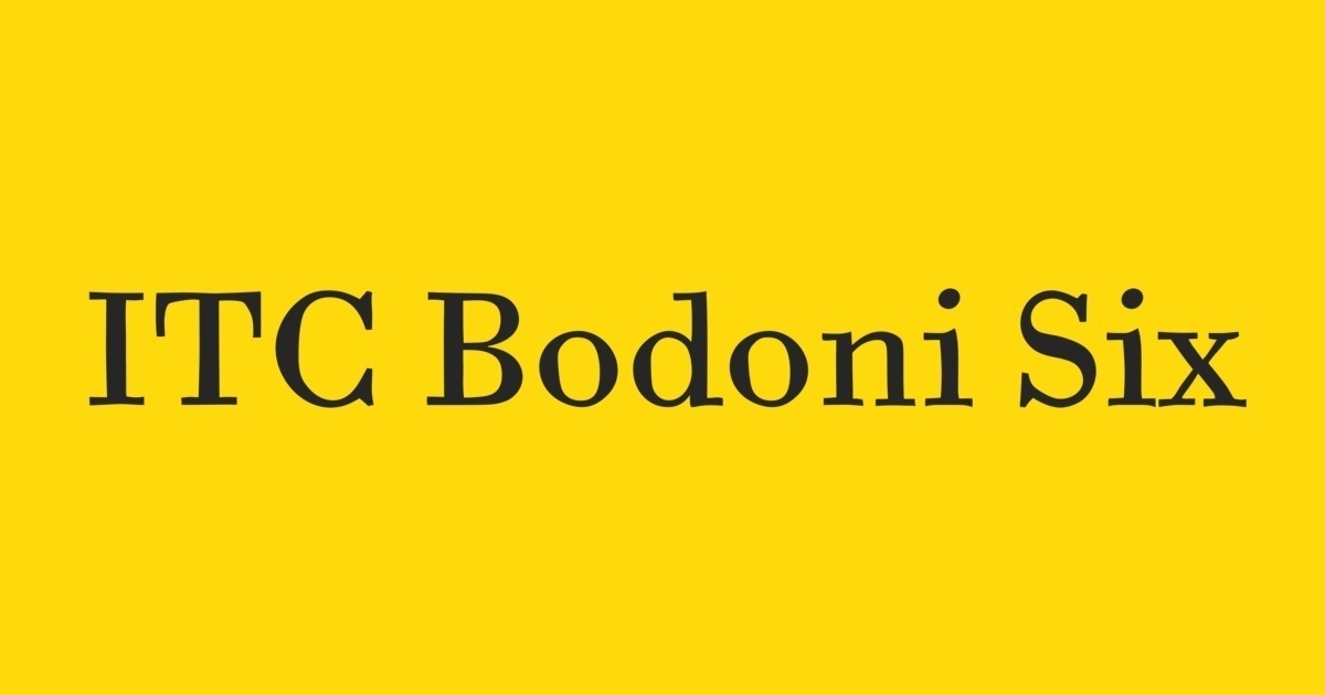 Ejemplo de fuente ITC Bodoni Six TT Bold