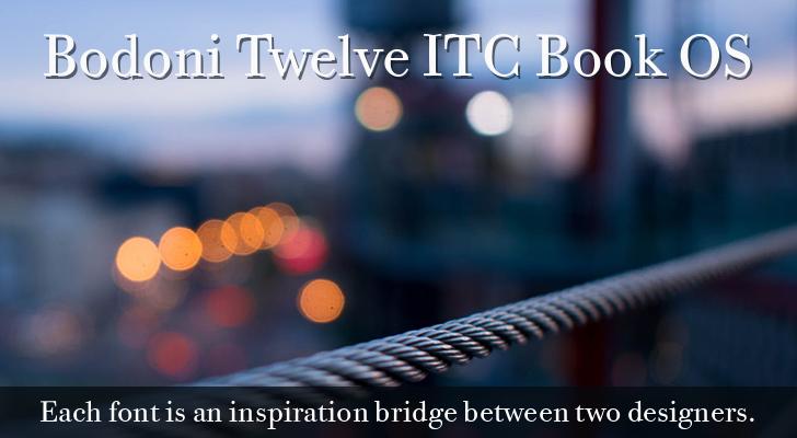 Ejemplo de fuente Bodoni Twelve ITC TT Book