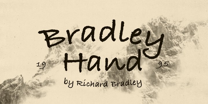Ejemplo de fuente Bradley Hand ITC Regular