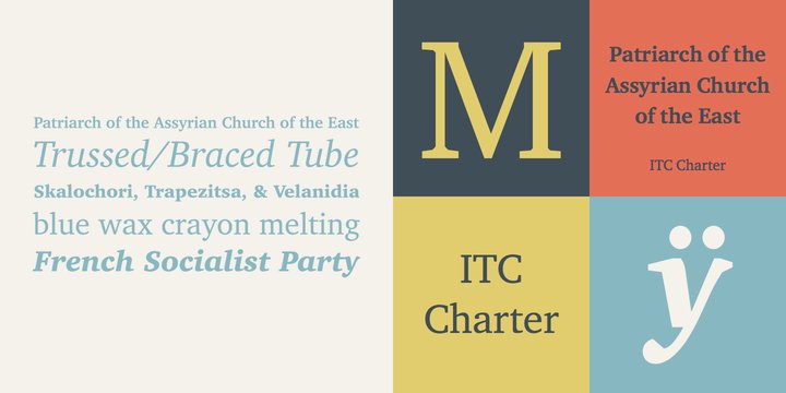 Ejemplo de fuente Charter ITC Regular