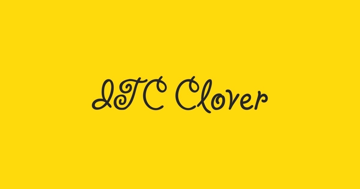Ejemplo de fuente Clover ITC Regular