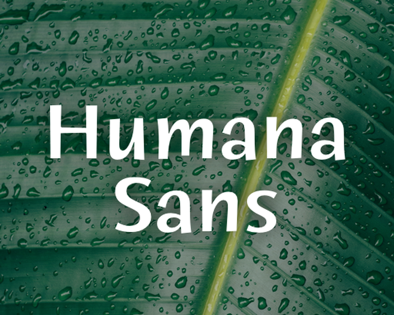 Ejemplo de fuente Humana Sans ITC Light Italic