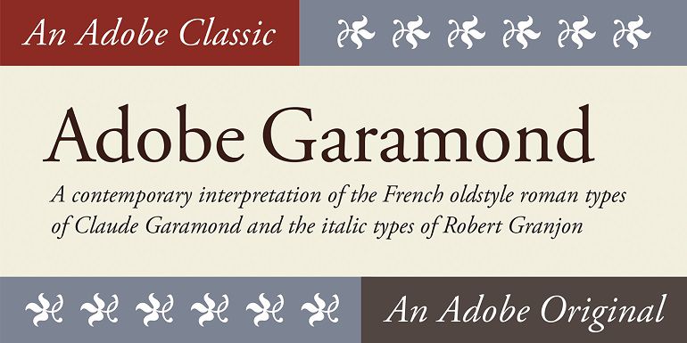 Ejemplo de fuente Adobe Garamond Exp Italic