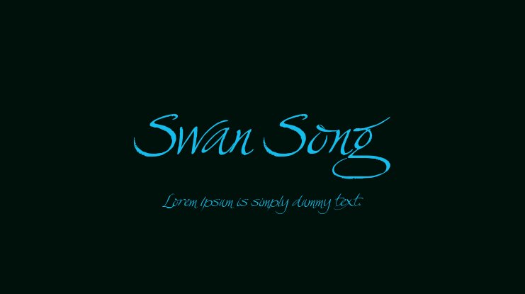 Ejemplo de fuente Swan Song Regular