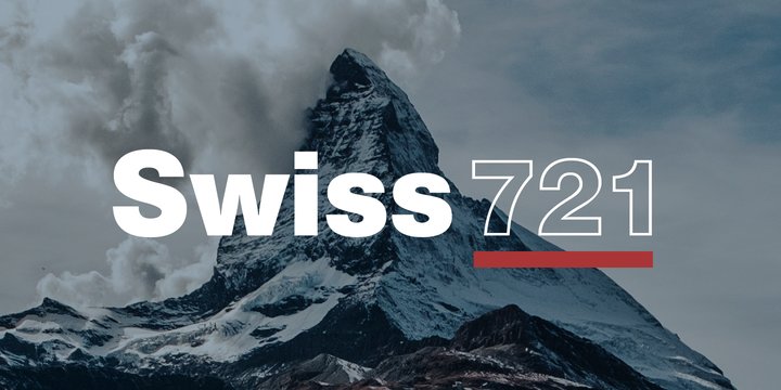 Ejemplo de fuente Swiss 721 Medium