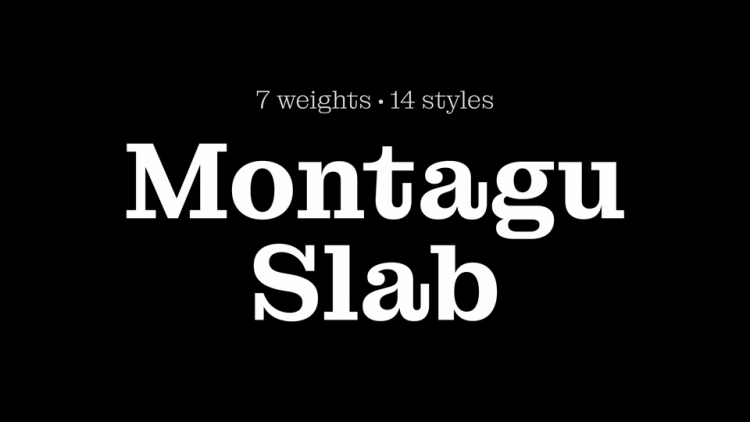 Ejemplo de fuente Montagu Slab