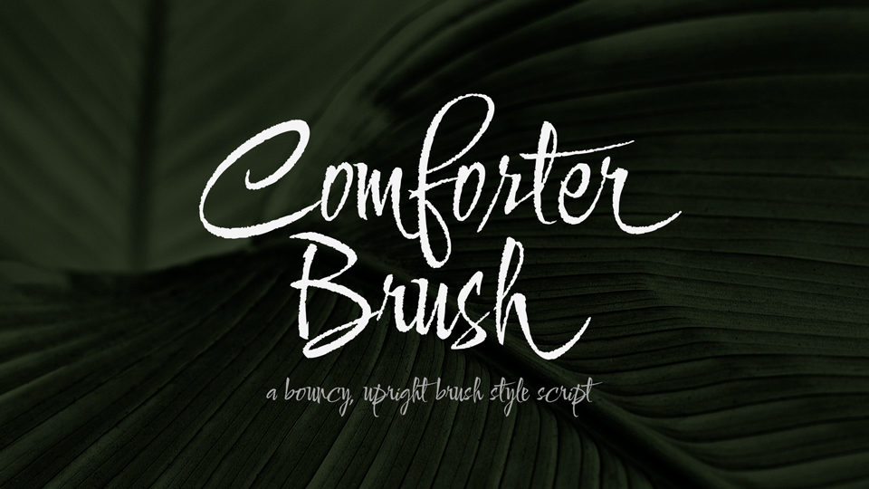 Ejemplo de fuente Comforter Brush Regular