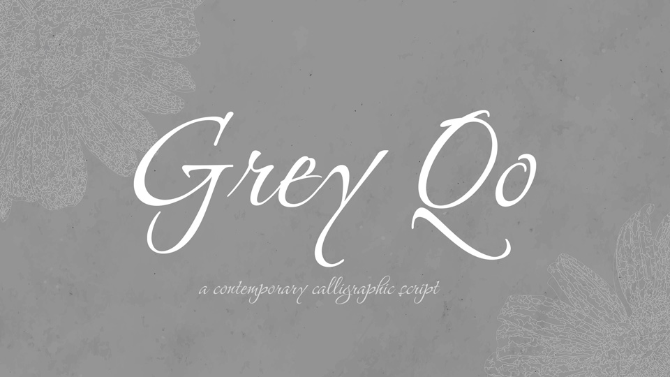 Ejemplo de fuente Grey Qo Regular