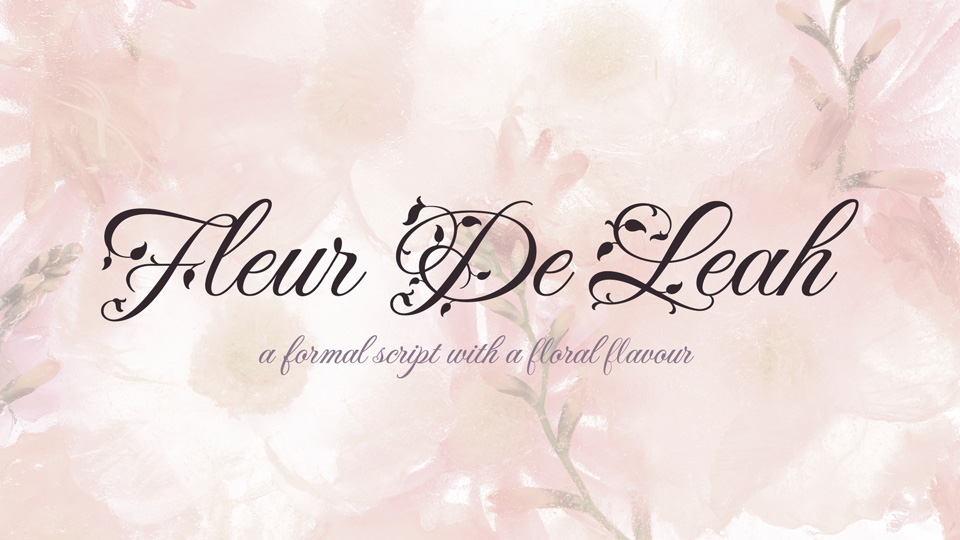 Ejemplo de fuente Fleur De Leah