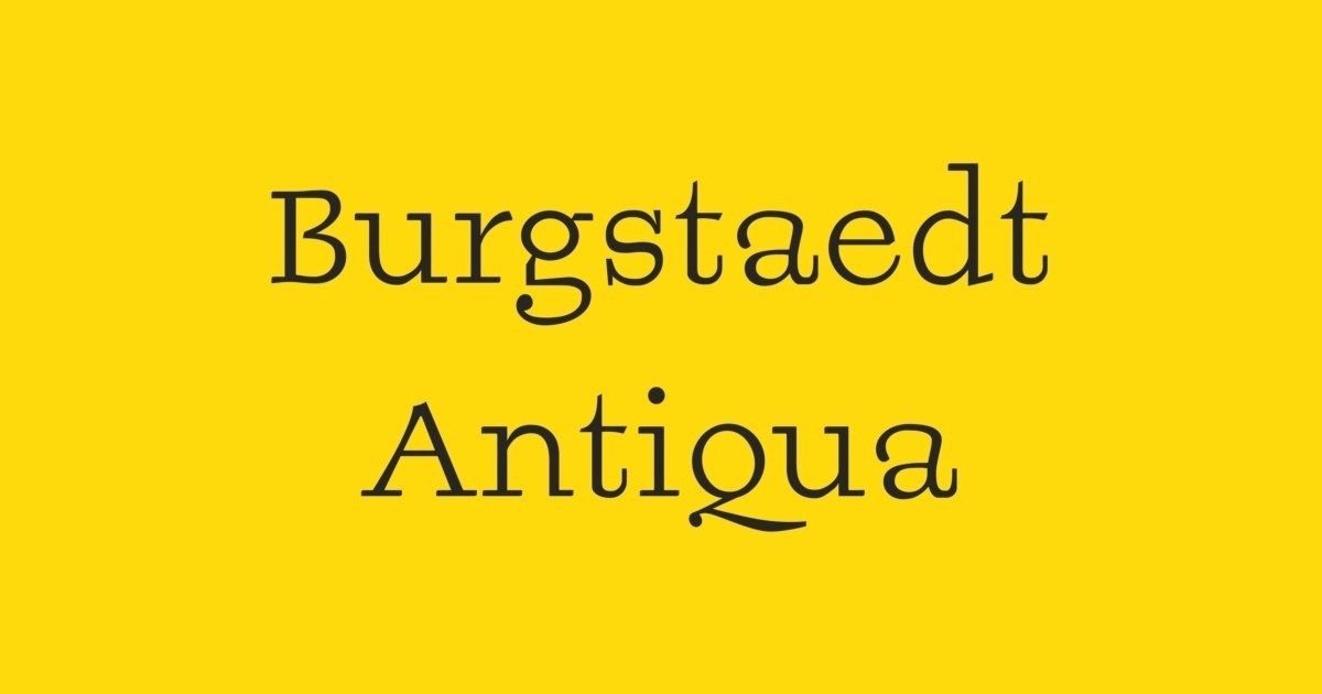 Ejemplo de fuente Burgstaedt Antiqua