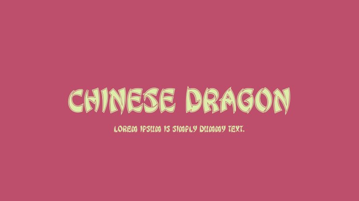 Ejemplo de fuente Chineze Dragon 2