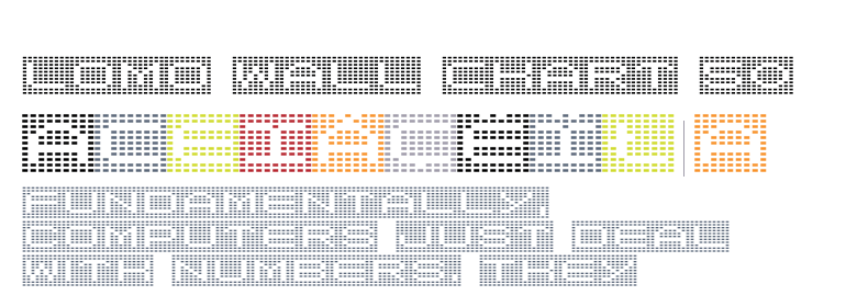 Ejemplo de fuente Lomo Wall Chart Pixel