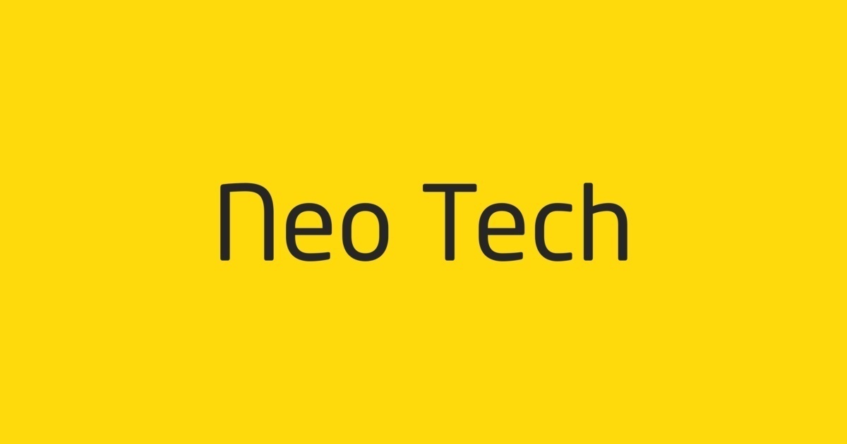 Ejemplo de fuente Neo Tech Light Italic