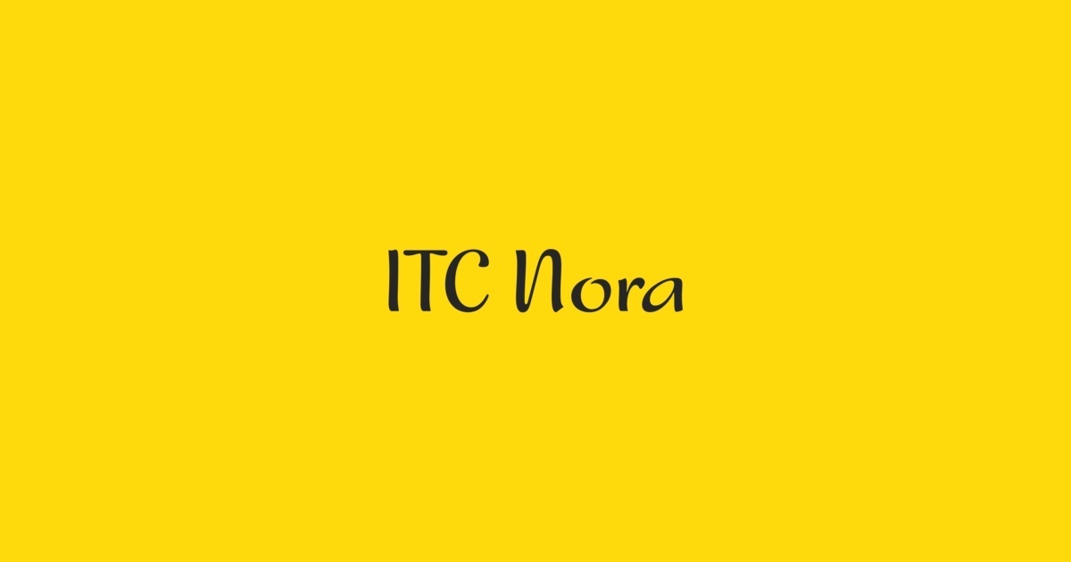 Ejemplo de fuente Nora ITC Regular