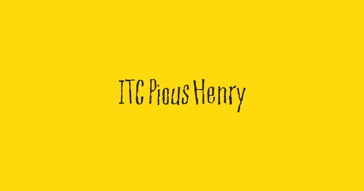 Ejemplo de fuente Pious Henry ITC Regular