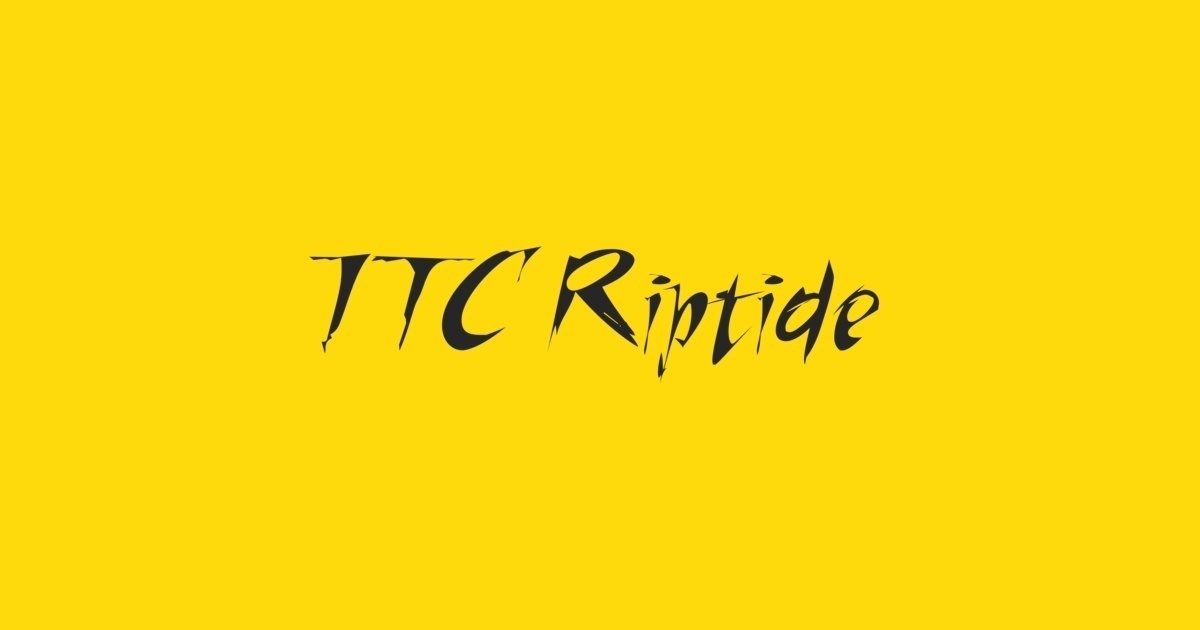 Ejemplo de fuente Riptide ITC Regular