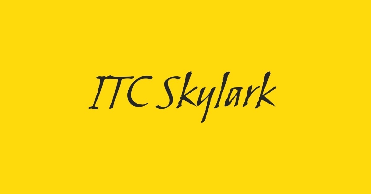 Ejemplo de fuente Skylark ITC Regular