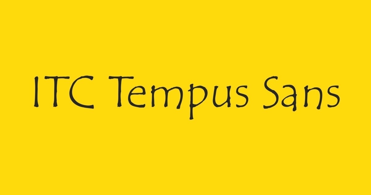 Ejemplo de fuente Tempus ITC Regular