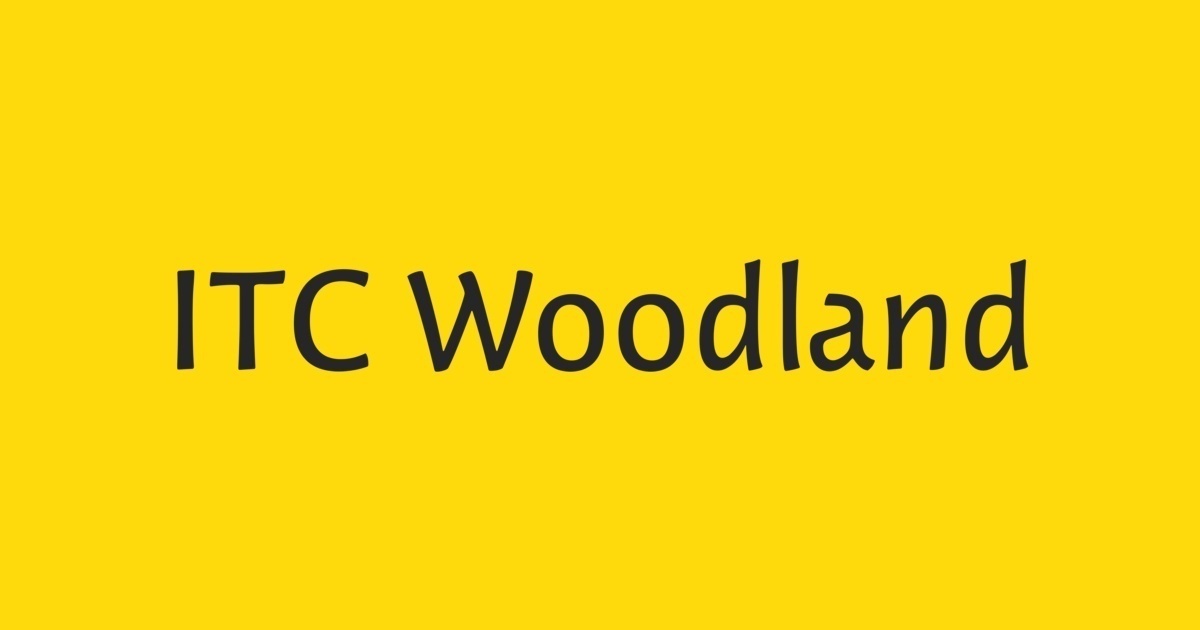 Ejemplo de fuente ITC Woodland