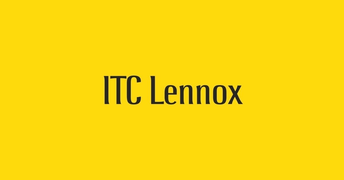 Ejemplo de fuente Lennox ITC Medium