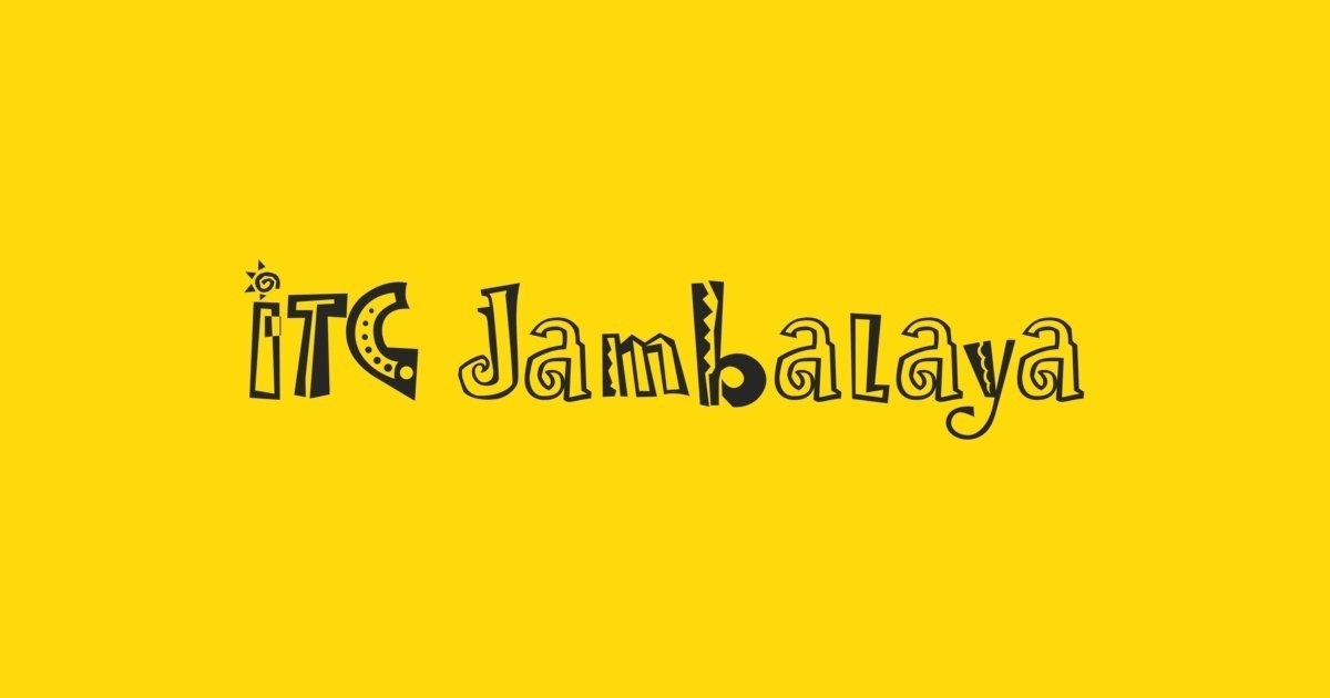 Ejemplo de fuente Jambalaya ITC Roman