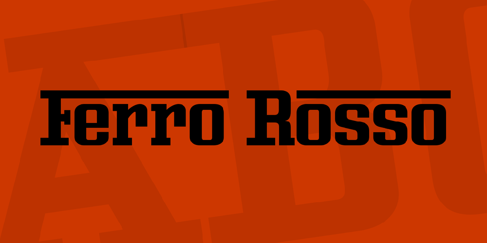 Ejemplo de fuente Ferro Rosso Regular